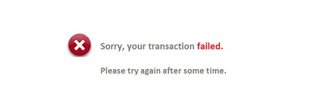 sorry transaction fail
