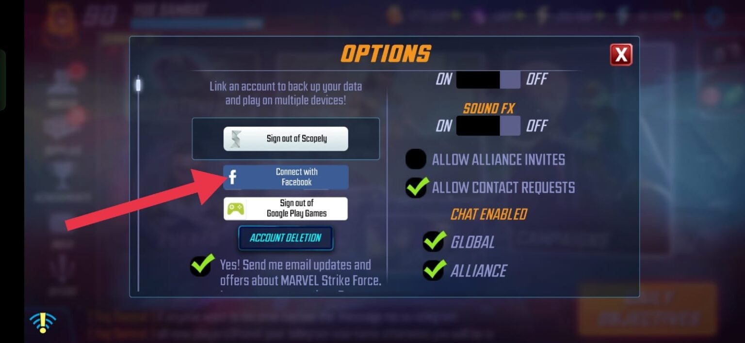 The best trick to solve your login issue is in marvel strike force ...