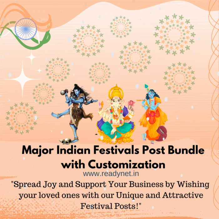 Major Indian Festivals Post Bundle with Customization